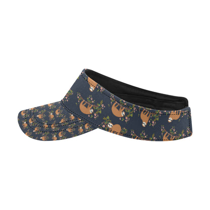 Sloth flower Design Themed Print Unisex Sun Visor