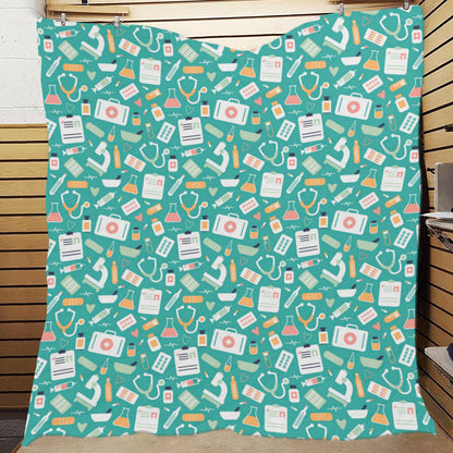Medical Pattern Print Design 03 Premium Quilt