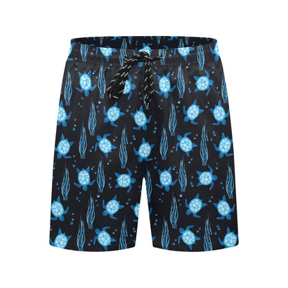 Sea Turtle Print Design LKS3013 Men's Swim Trunks Beach Shorts