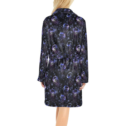 Jellyfish Themed Women's Fleece Robe