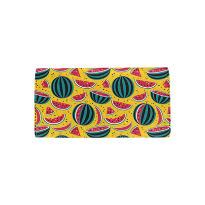 Watermelon Pattern Print Design WM02 Women's Trifold Wallet