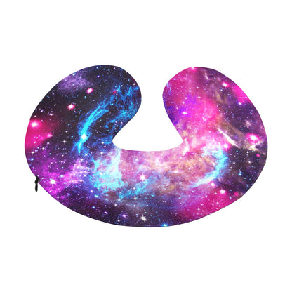 Galaxy Night Purple Space Print U-Shaped Travel Neck Pillow