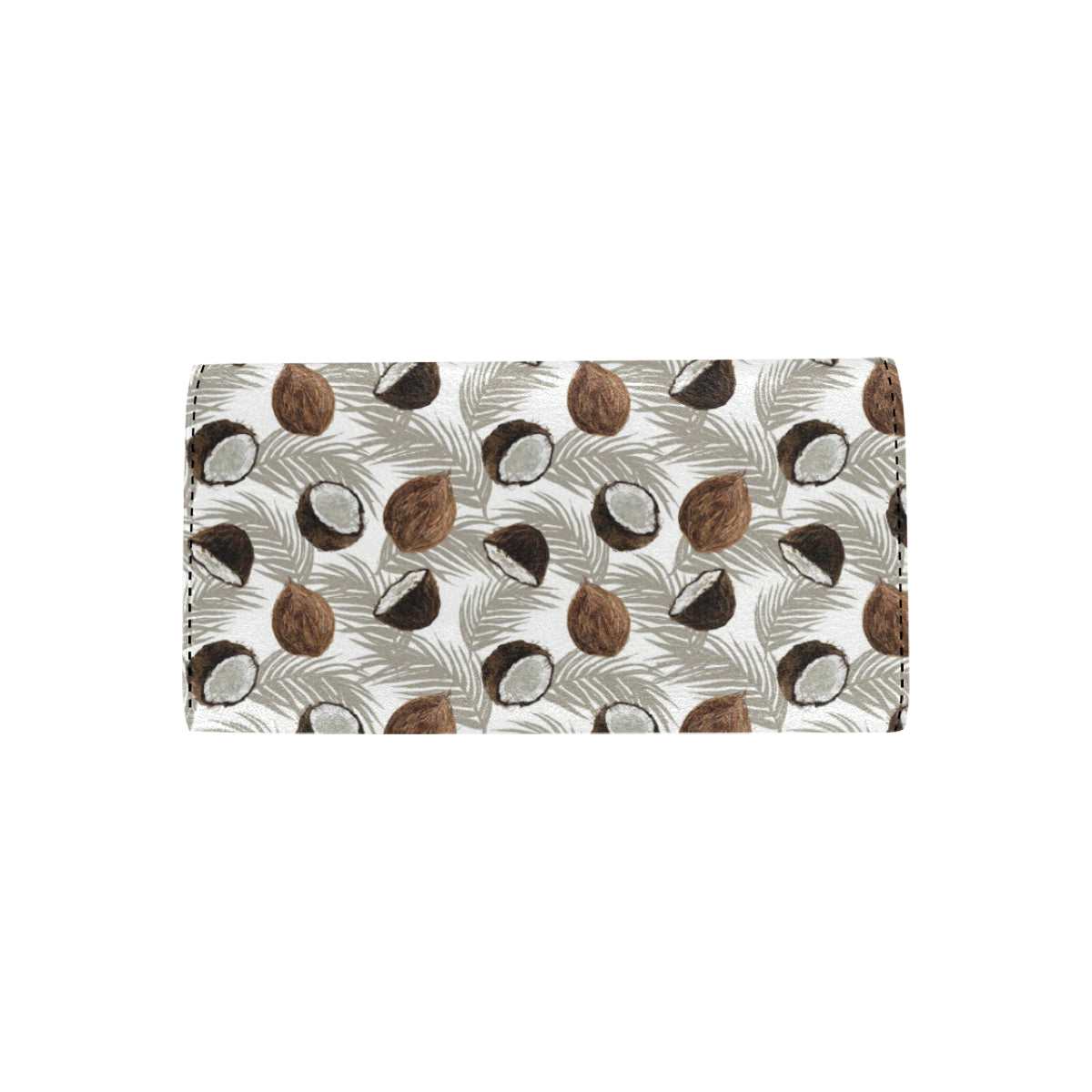 Coconut Pattern Print Design CN03 Women's Trifold Wallet