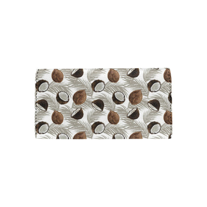 Coconut Pattern Print Design CN03 Women's Trifold Wallet