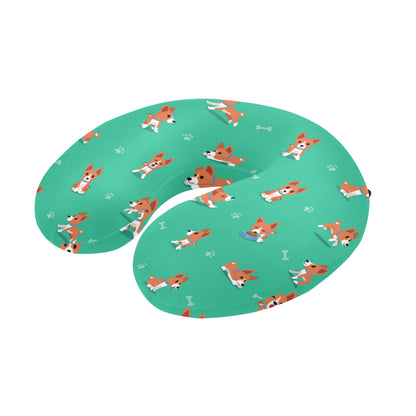 Basenji Pattern Print Design 02 U-Shaped Travel Neck Pillow