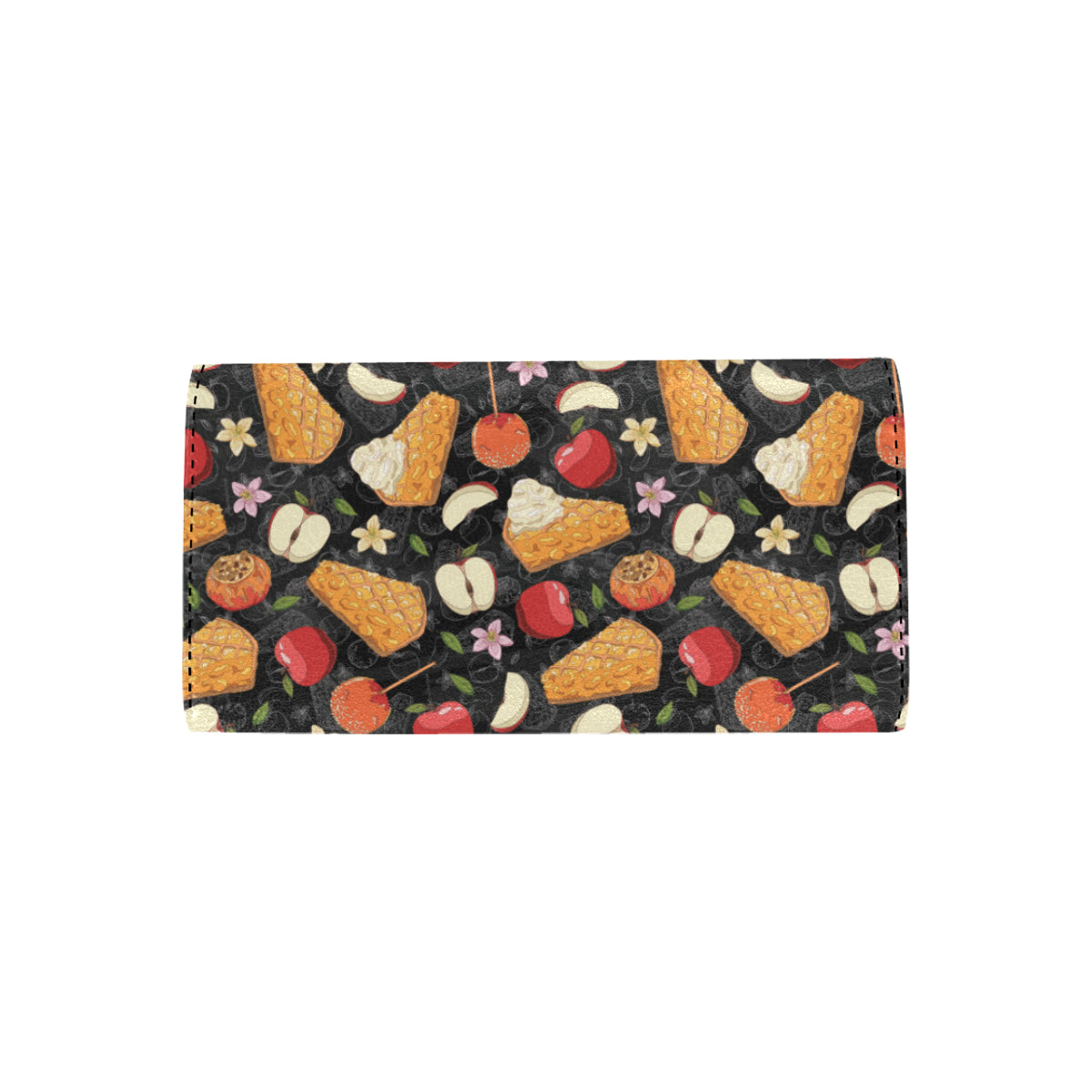 Apple Pie Pattern Print Design 01 Women's Trifold Wallet
