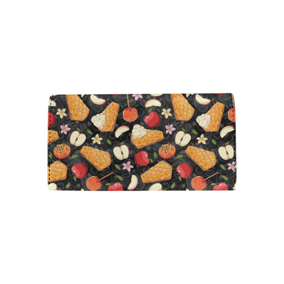 Apple Pie Pattern Print Design 01 Women's Trifold Wallet
