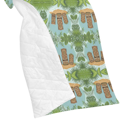 Tiki Wood Island Premium Quilt