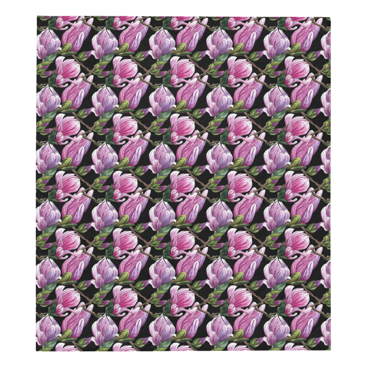 Magnolia Pattern Print Design MAG011 Premium Quilt