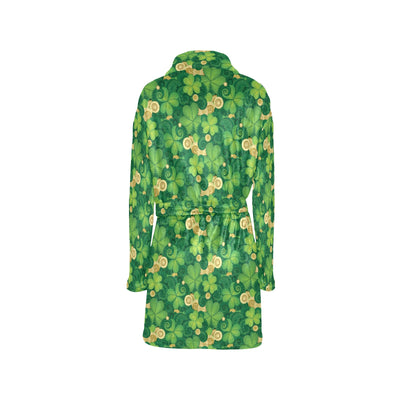 Shamrock Print Design LKS301 Women's Fleece Robe