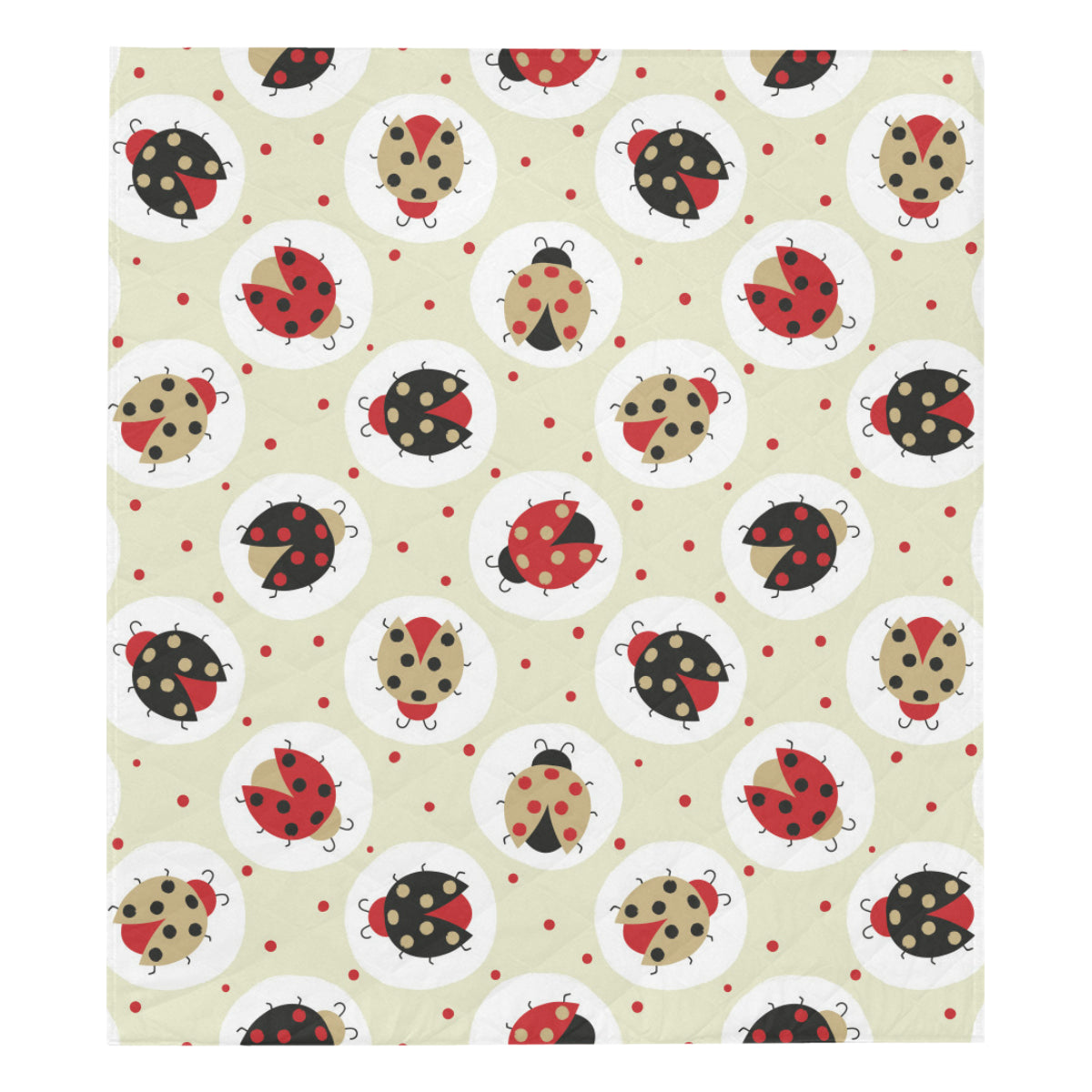 Ladybug Pattern Print Design 03 Premium Quilt