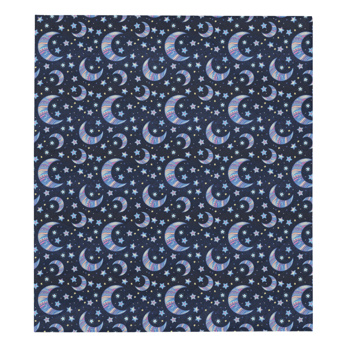 Celestial Moon Pattern Print Design 03 Premium Quilt