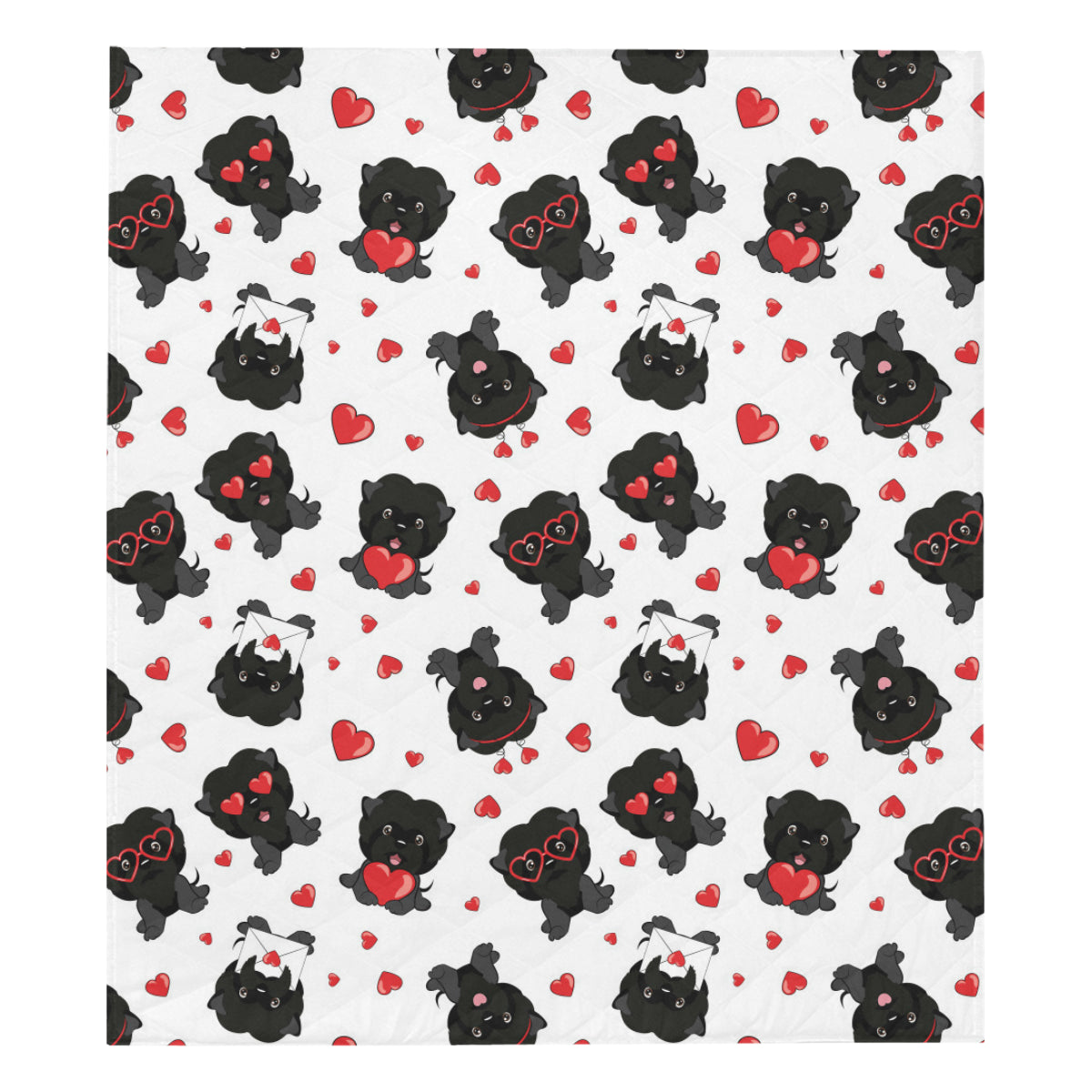 Affenpinscher Pattern Print Design 01 Premium Quilt