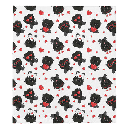 Affenpinscher Pattern Print Design 01 Premium Quilt