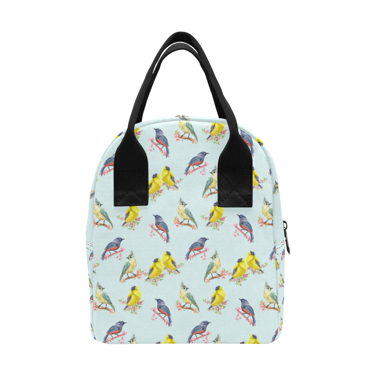 Bird Sweet Themed Print Pattern Insulated Lunch Bag