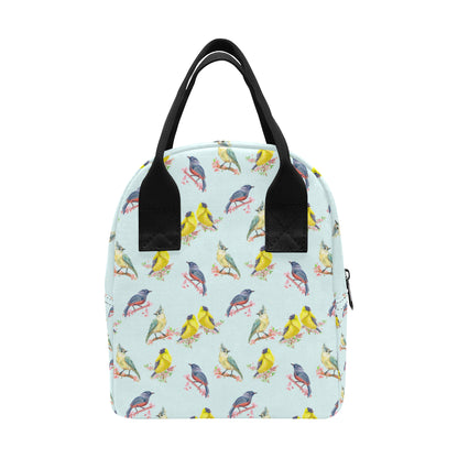 Bird Sweet Themed Print Pattern Insulated Lunch Bag