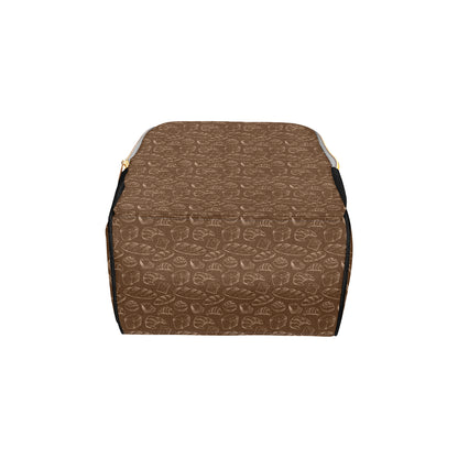 Bread Pattern Print Design 02 Diaper Bag Backpack