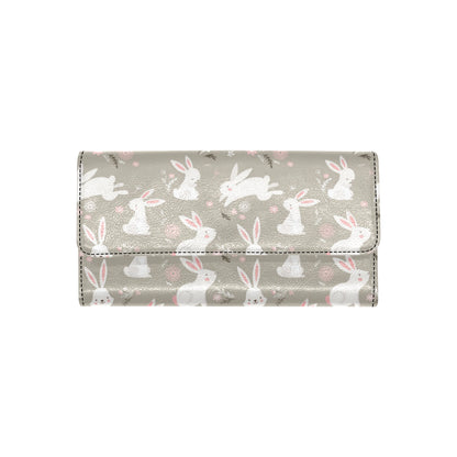 Rabbit Pattern Print Design RB03 Women's Trifold Wallet