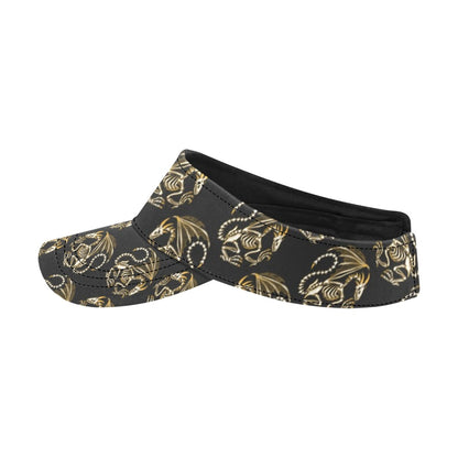 Skeleton Dragon Print Design LKS306 Unisex Sun Visor
