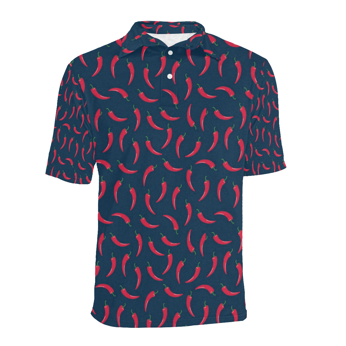 Chilli Pepper Pattern Print Design 03 Men Polo Shirt