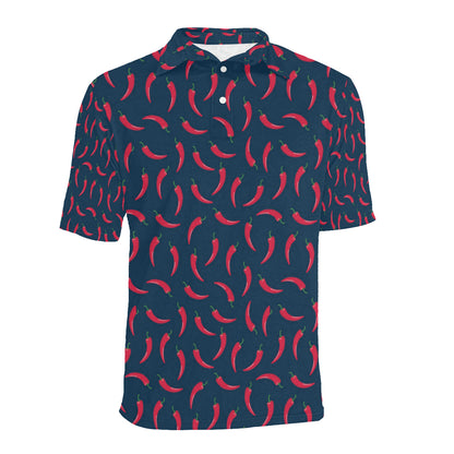 Chilli Pepper Pattern Print Design 03 Men Polo Shirt