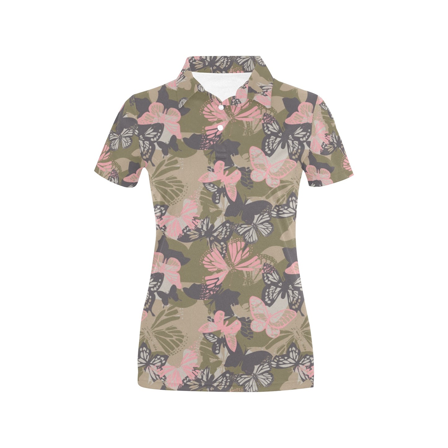 Butterfly camouflage Women's Polo Shirt
