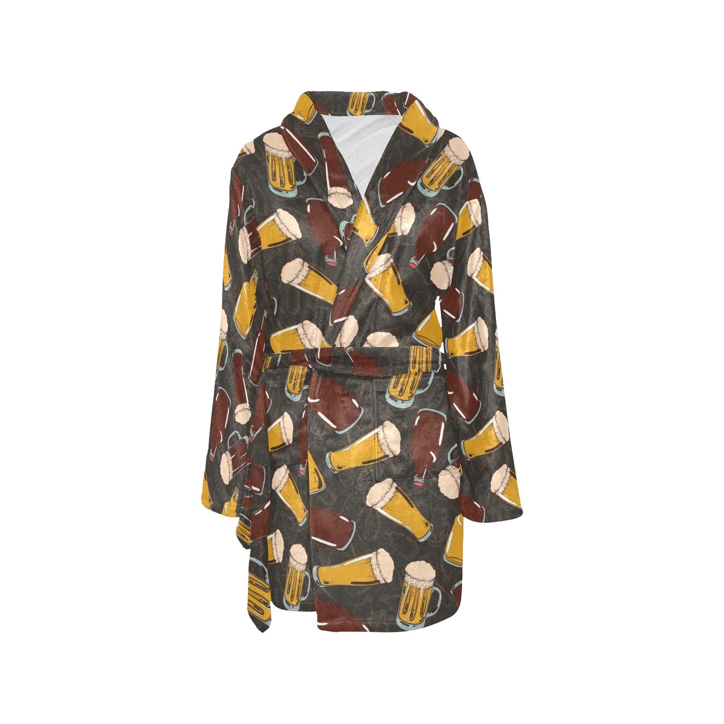 Beer Pattern Print Design 03 Women's Fleece Robe