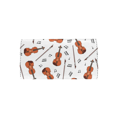 Violin Pattern Print Design 02 Women's Trifold Wallet