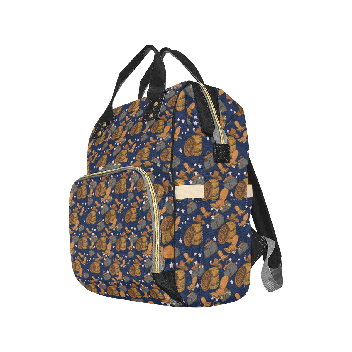 Cowboy Pattern Print Design 03 Diaper Bag Backpack