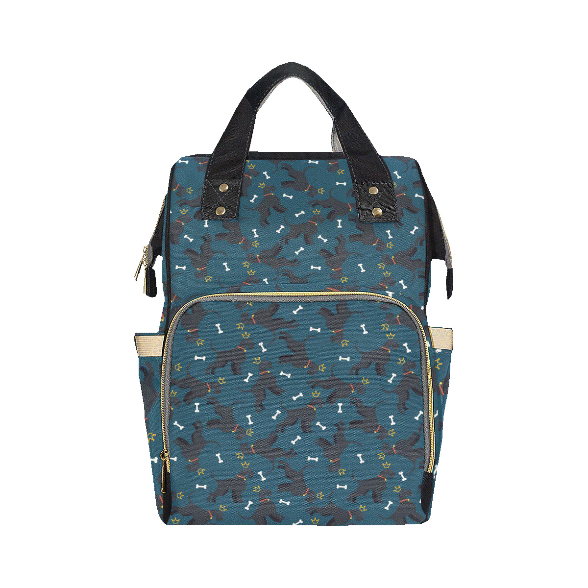 Schnauzers Pattern Print Design A04 Diaper Bag Backpack