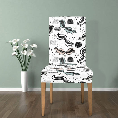 Skunk Print Design LKS303 Dining Chair Slipcover