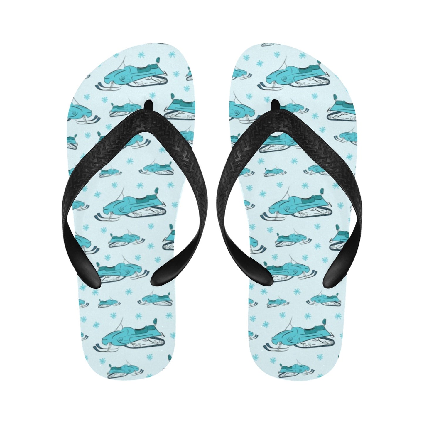 Snowmobile Print Design LKS301 Flip Flops