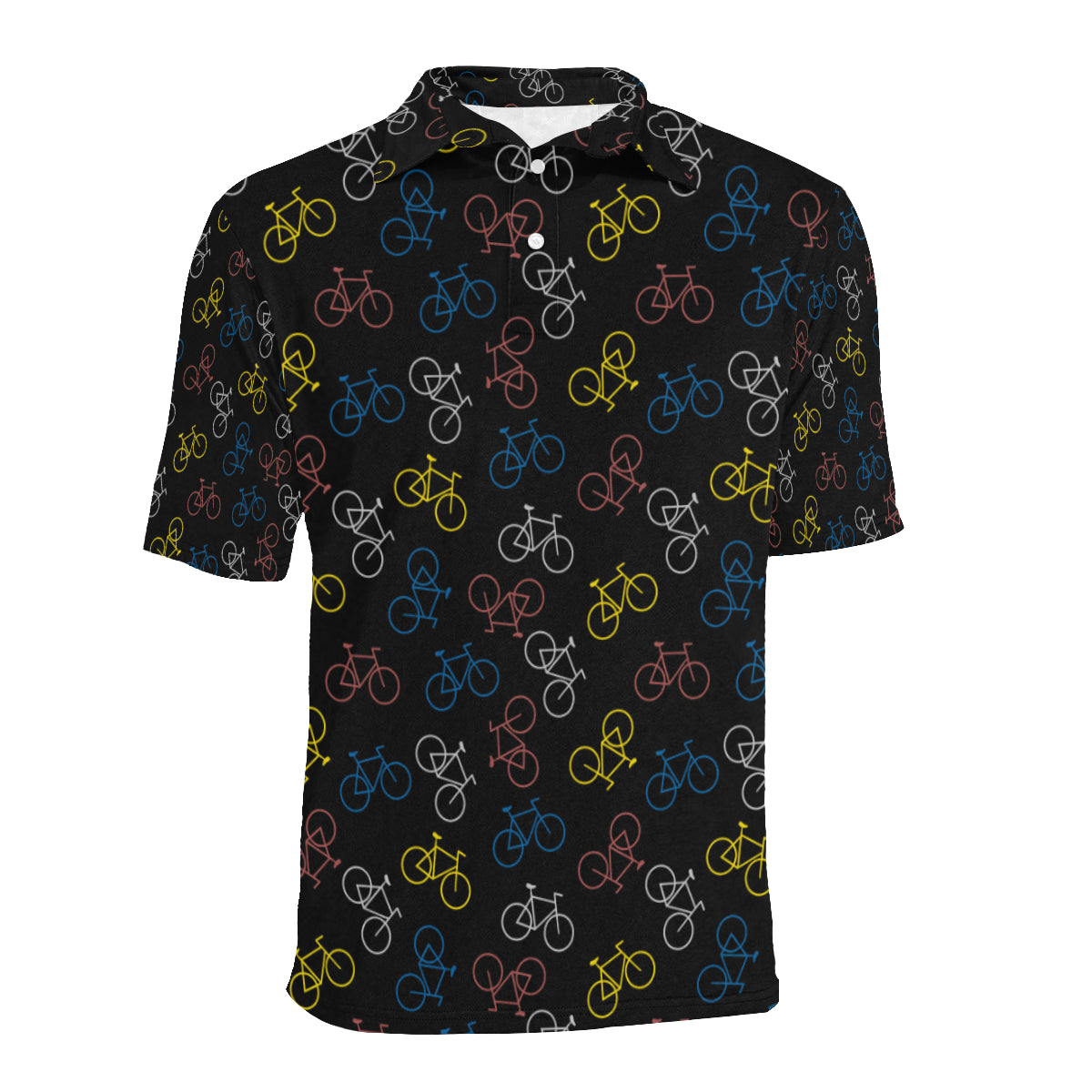Bicycle Pattern Print Design 03 Men Polo Shirt
