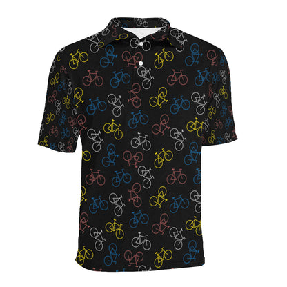 Bicycle Pattern Print Design 03 Men Polo Shirt