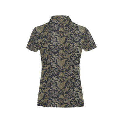 Brocade Pattern Print Design 04 Women's Polo Shirt