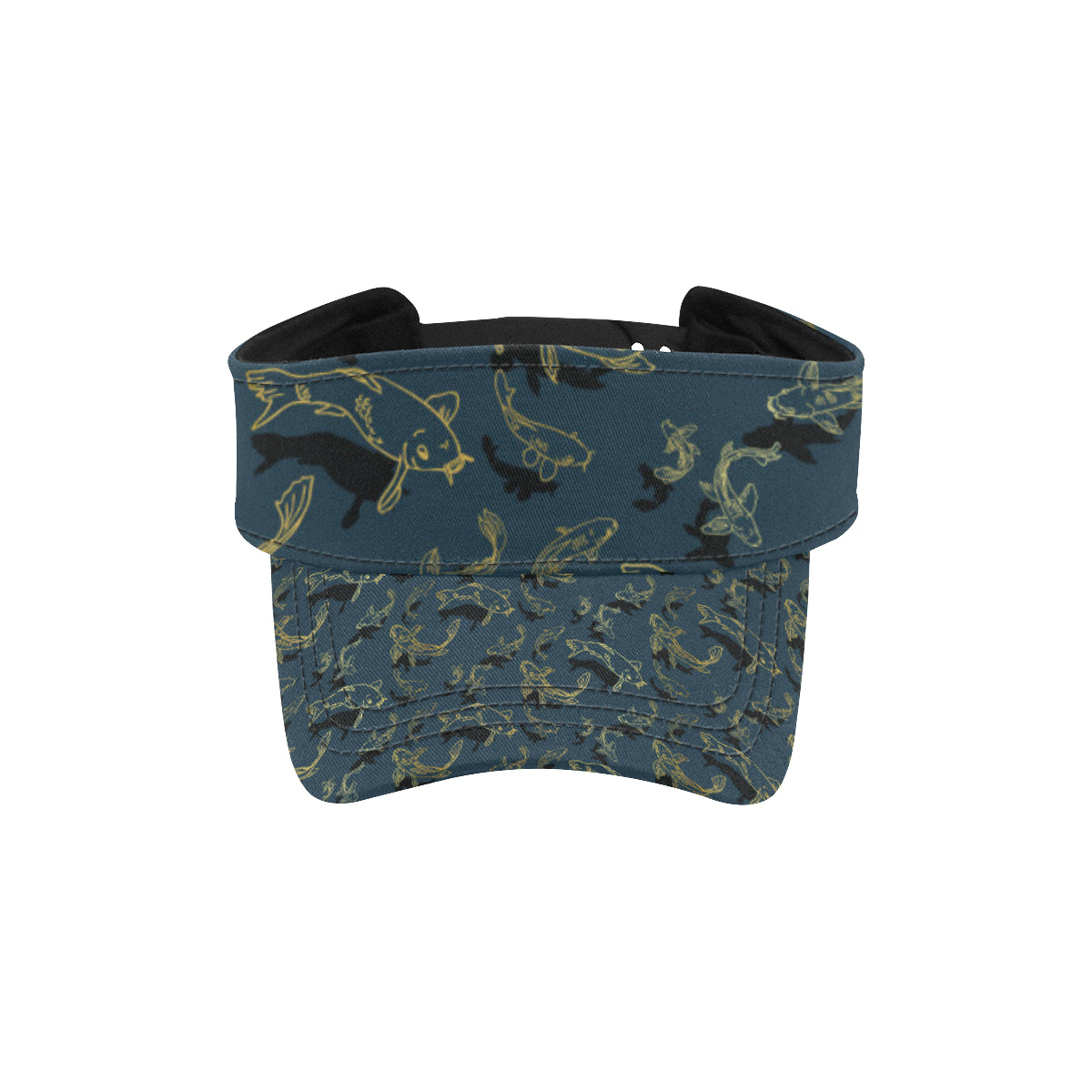 Koi Carp Gold Design Themed Print Unisex Sun Visor