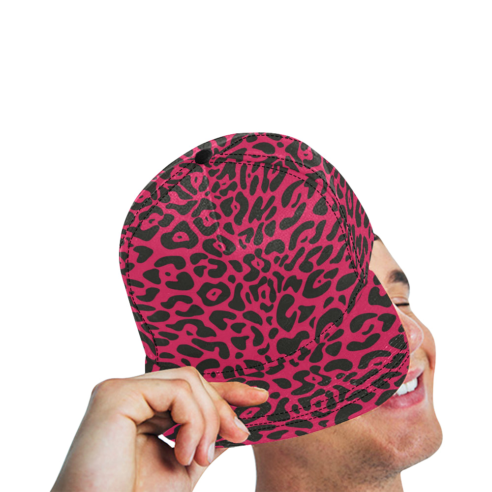 Cheetah Pink Print Pattern Snapback Cap