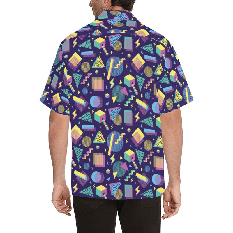 Geometric Print Design LKS401 Men's Men's Hawaiian Shirt