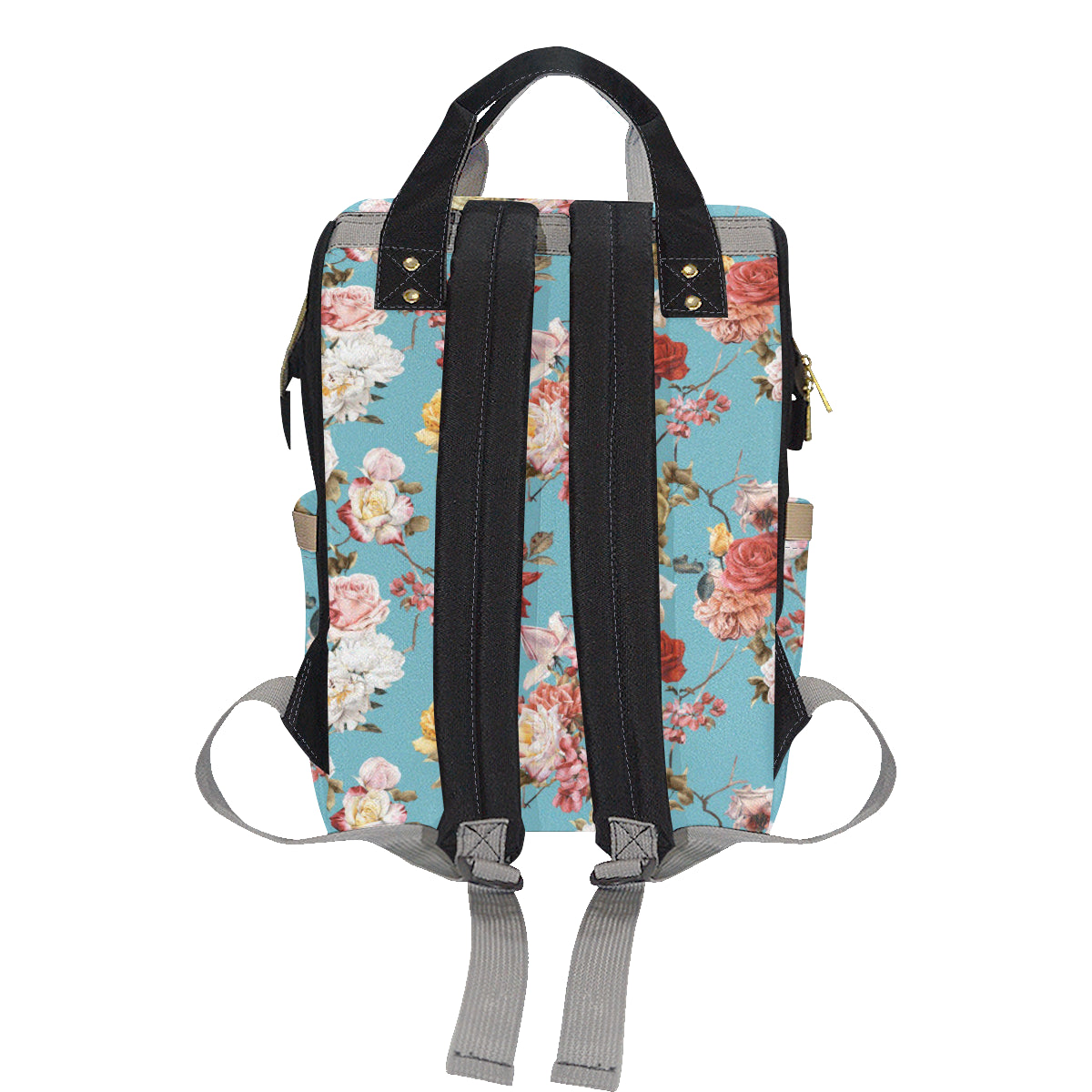 Summer Floral Pattern Print Design SF05 Diaper Bag Backpack