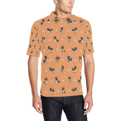 Basenji Pattern Print Design 01 Men Polo Shirt