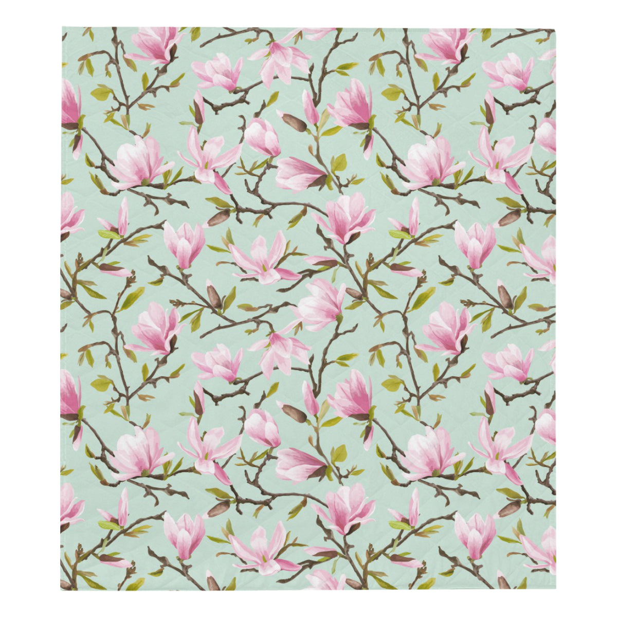 Magnolia Pattern Print Design MAG04 Premium Quilt