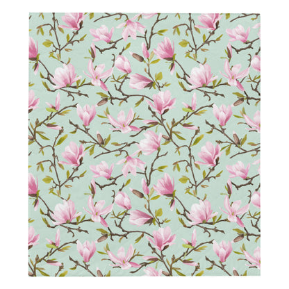 Magnolia Pattern Print Design MAG04 Premium Quilt