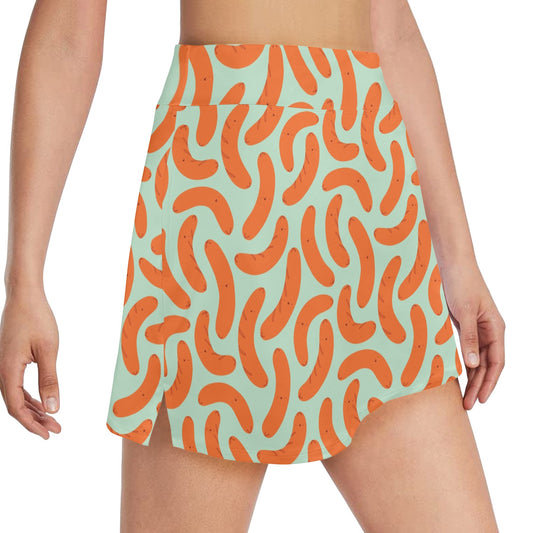 Sausage Print Design LKS304 17" Golf & Pickleball Skort with Pockets