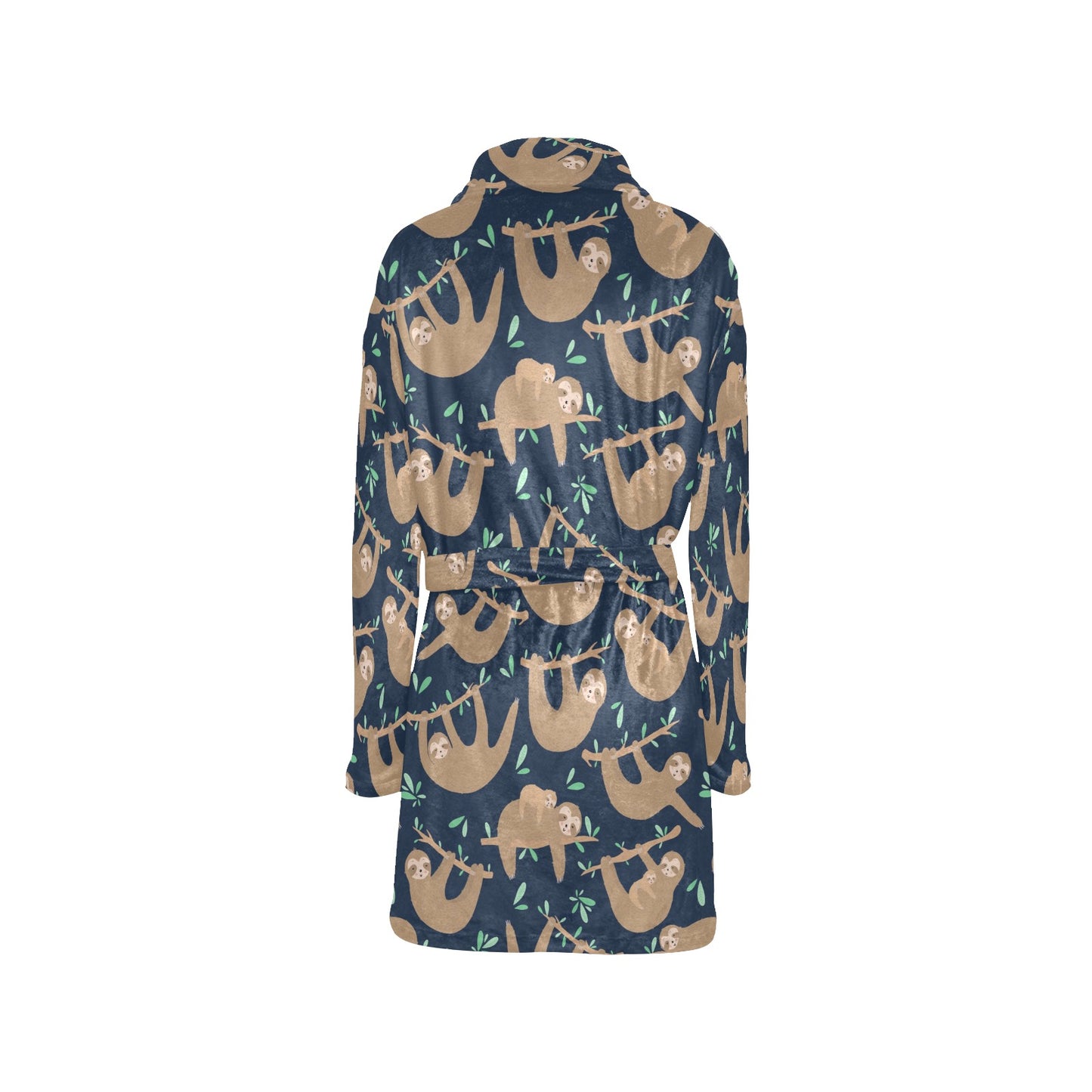 Sloth Print Design LKS307 Women's Fleece Robe