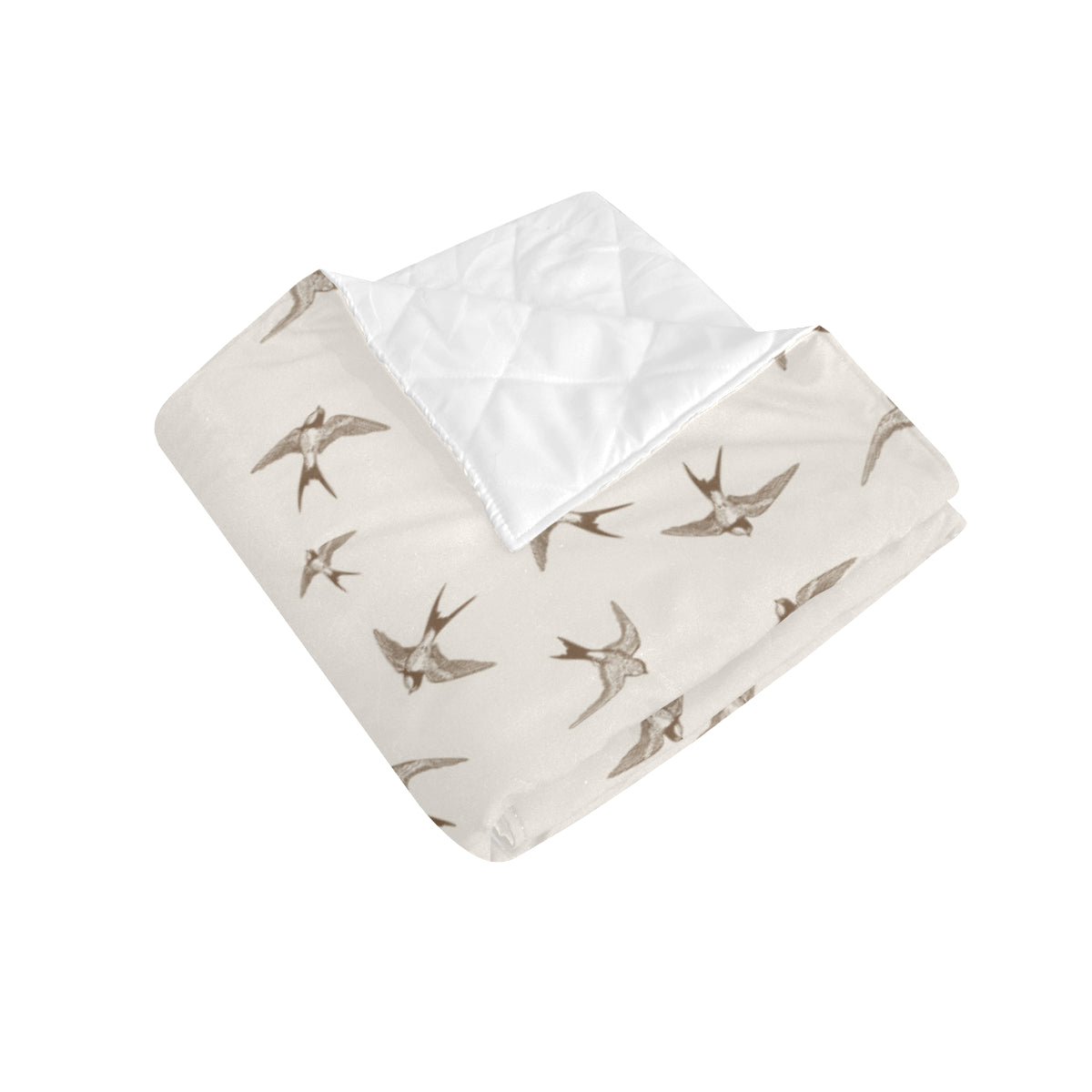 Swallow Bird Pattern Print Design 01 Premium Quilt