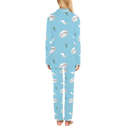 Paratrooper Pattern Print Design A02 Women's Long Pajama Set