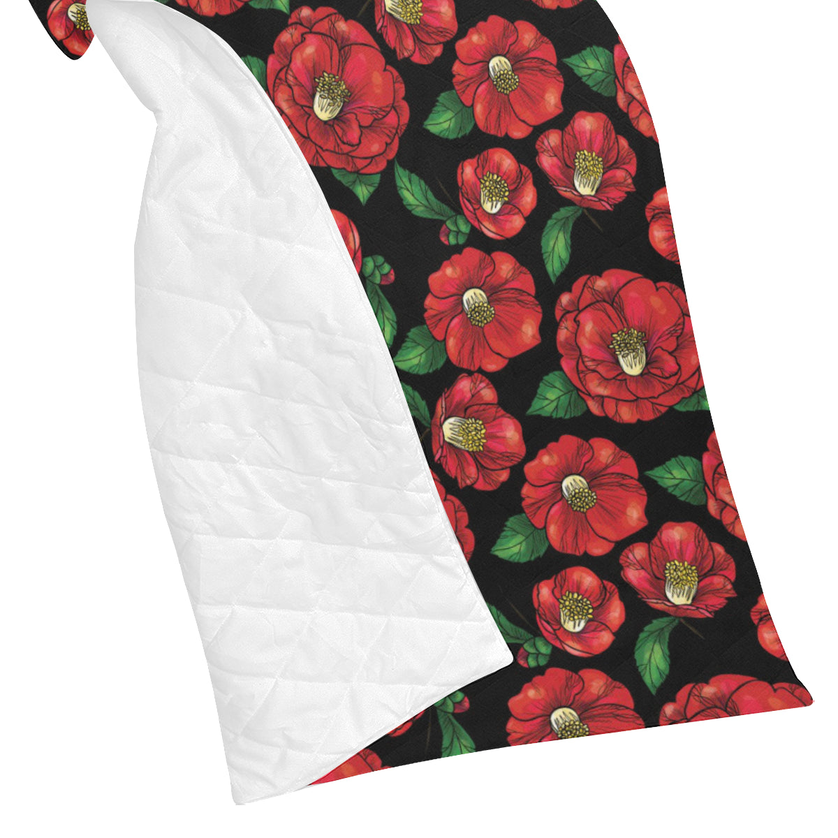 Camellia Pattern Print Design CM07 Premium Quilt