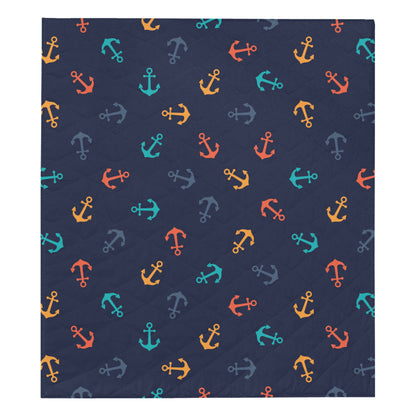 Anchor Pattern Print Design 05 Premium Quilt