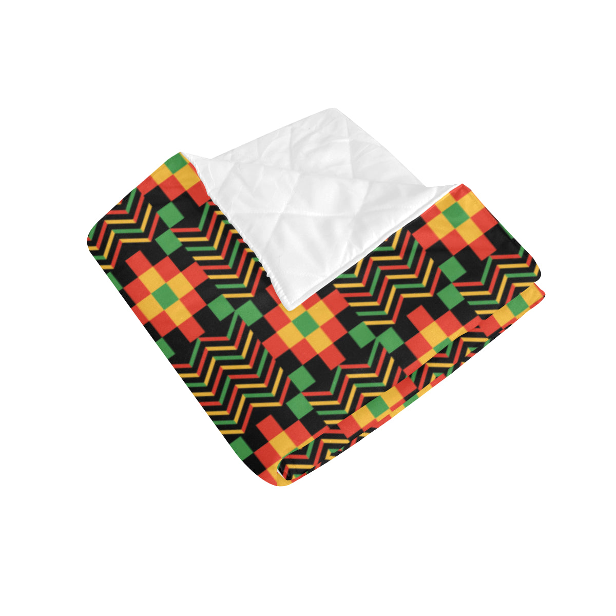 Kente Pattern Print Design 01 Premium Quilt