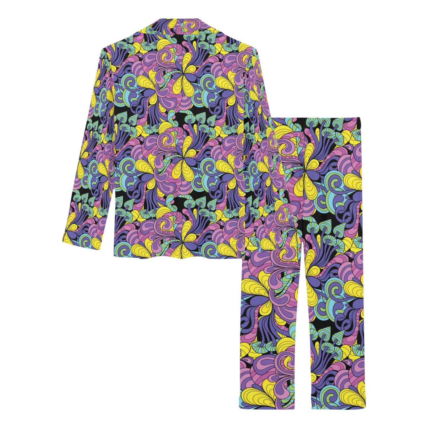 Trippy Print Design LKS305 Women's Long Pajama Set